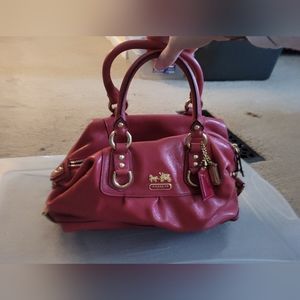 Coach Madison Cherry Leather Satchel
